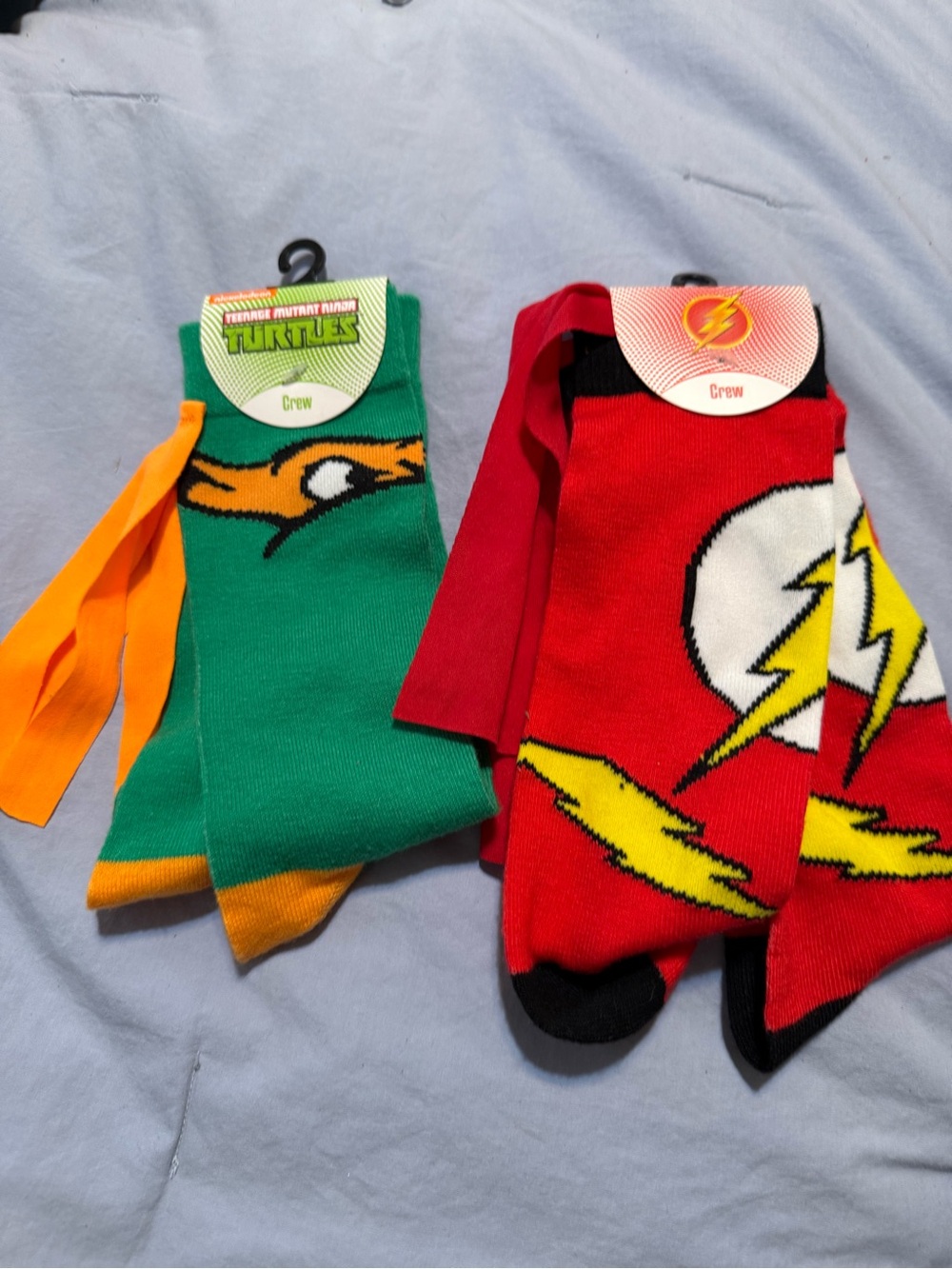 Bioworld Teenage Mutant Ninja Turtles Green Orange Socks
